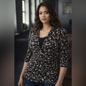 Brittany Black Fancy Detailed Shirt